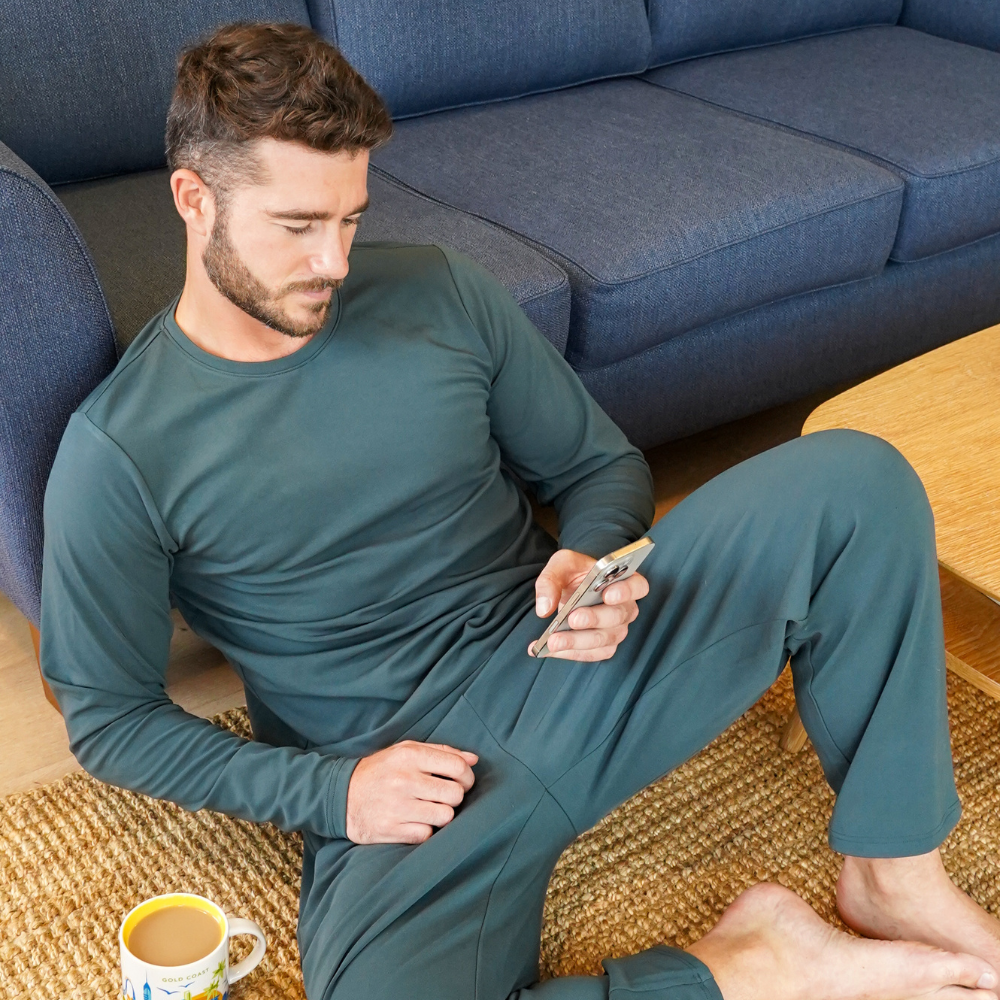 Premium Men's Sleepwear | 'Heavyweight' Set - Forest Green