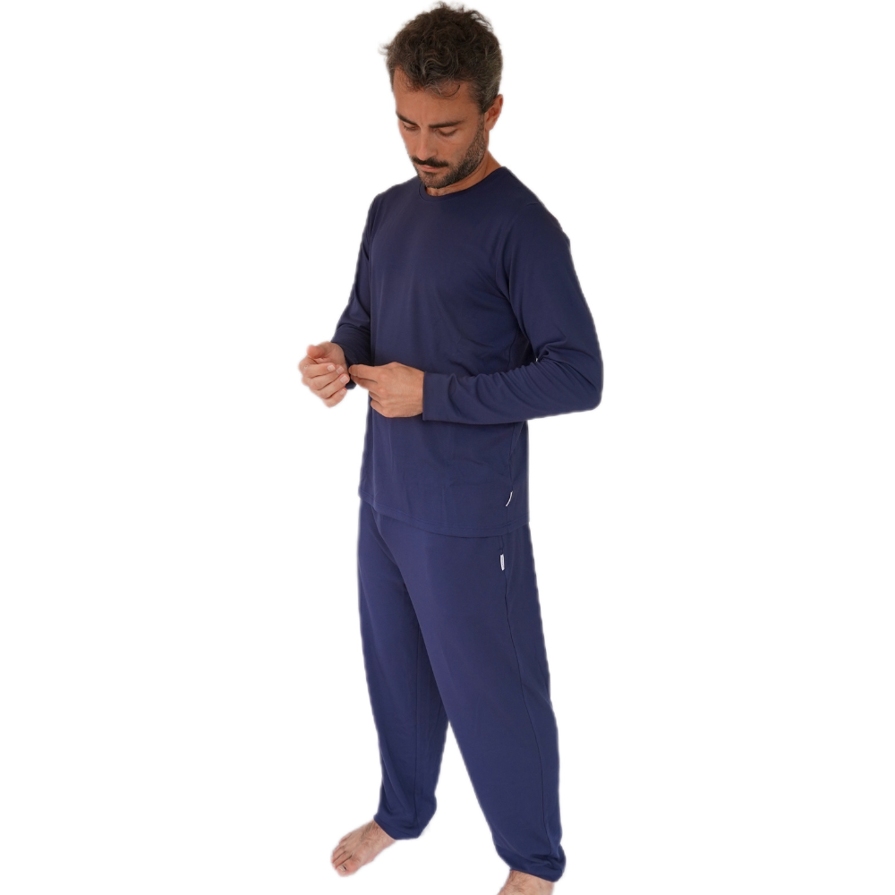 Premium Men's Pyjama Winter 'Heavyweight' Top - Navy Colour