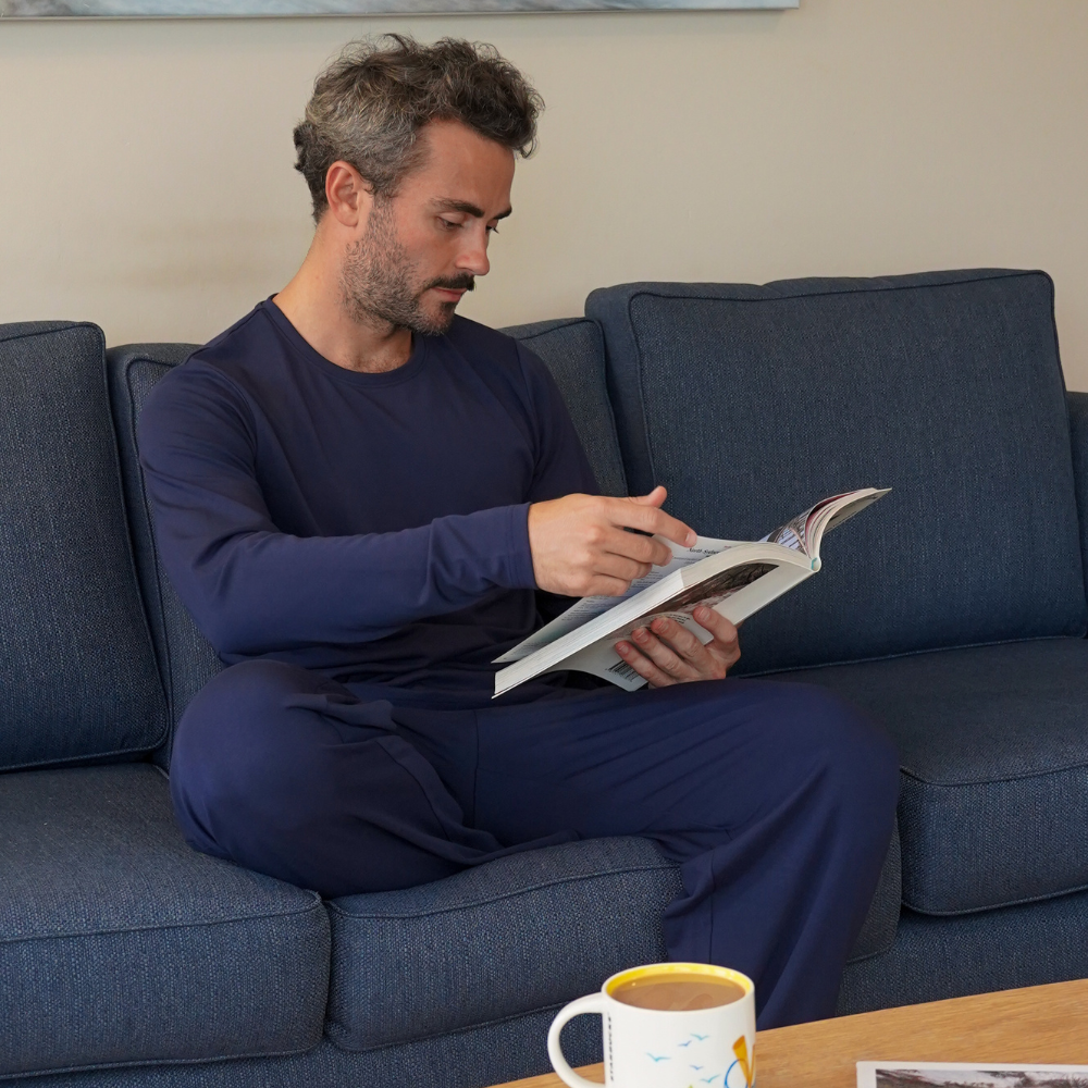 Premium Men's Pyjama Winter 'Heavyweight' Trouser - Navy Colour