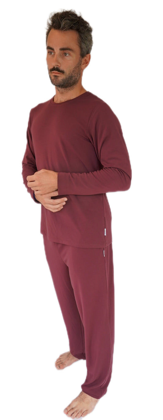 Men's Sleepwear | 'Heavyweight' Set - Burgundy Colour
