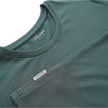 Premium Men's Pyjama Winter 'Heavyweight' Top - Forest Green Colour