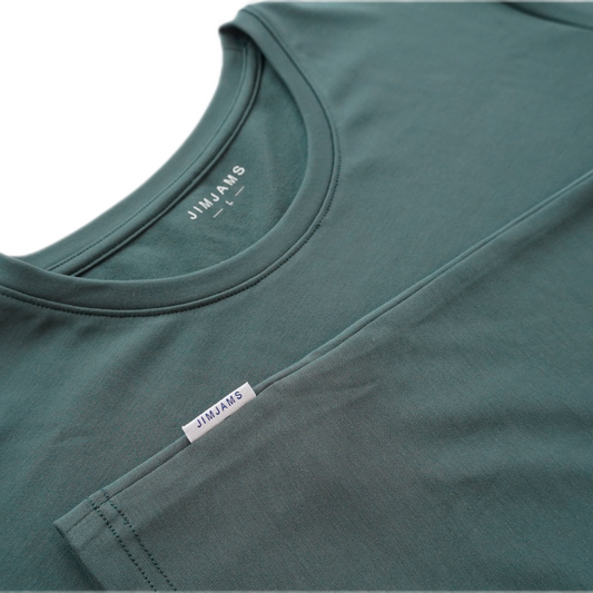Premium Men's Pyjama Winter 'Heavyweight' Top - Forest Green Colour