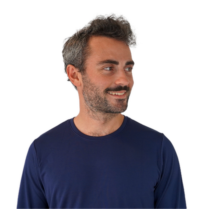 Premium Men's Pyjama Winter 'Heavyweight' Top - Navy Colour