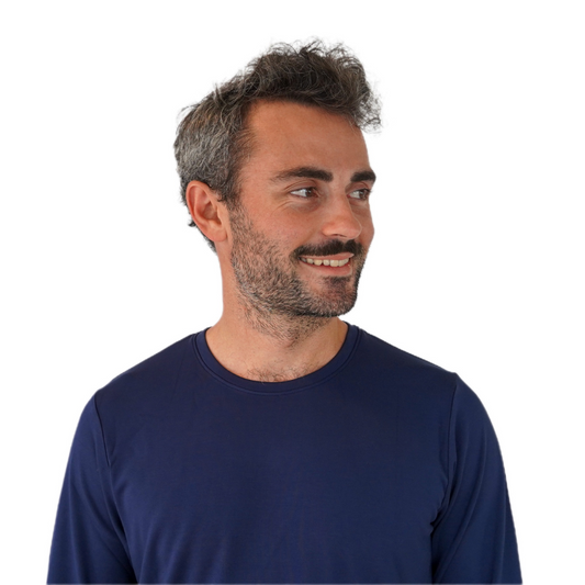Premium Men's Pyjama Winter 'Heavyweight' Top - Navy Colour